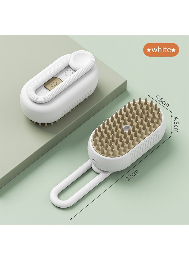 Neostyle 3 in 1 Cat Steam Brush, One Button Spray Pet Hair Removal Tool, 360 ° Rotary Handle, Dog Hair Brush to Remove Tangles and Eliminate Flying Hairs(white)  - Image 2