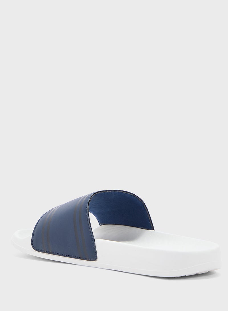 Seventy Five Stripes Detail Casual Slides - Image 2
