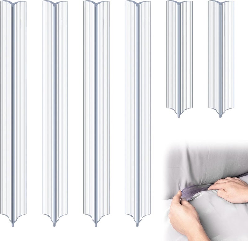 Alphatool 6 قطع أغطية أريكة مع مشابك تثبيت - 2 حجم مشابك سيليكون شفافة مضادة للانزلاق للحفاظ على أغطية الكراسي والأرائك في مكانها (تتضمن 4 قطع 15.7 بوصة و 2 قطعة 7.9 بوصة) - Image 1