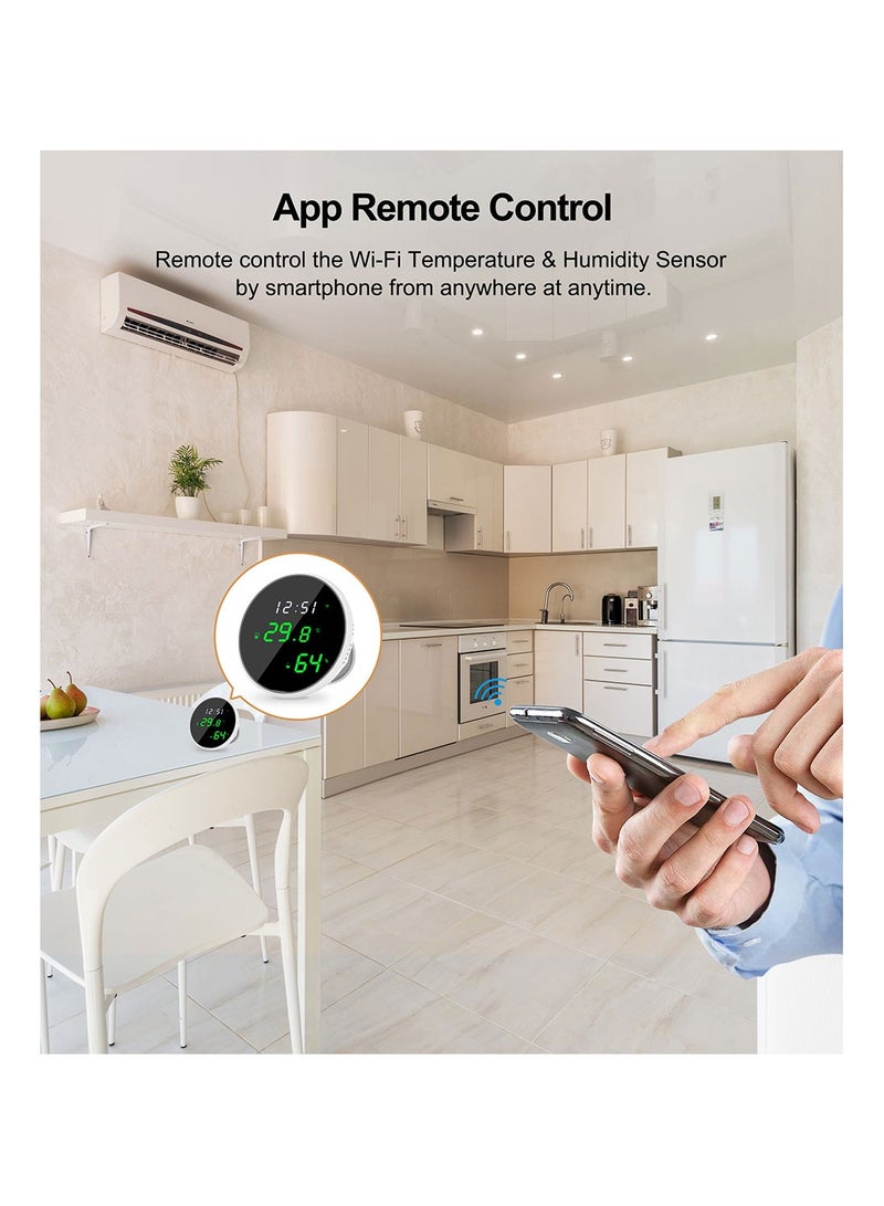 Smart Temperature Humidity Sensor Wifi Indoor Hygrometer Thermometer With LCD Display - Image 2
