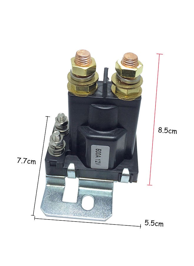 12VDC 500A AMP Heavy Current 4 Pin SPST Car Auto Start Relay Contactor Double Batteries Isolator Off On Control for Multi-battery system Forklift Engineering Automotive