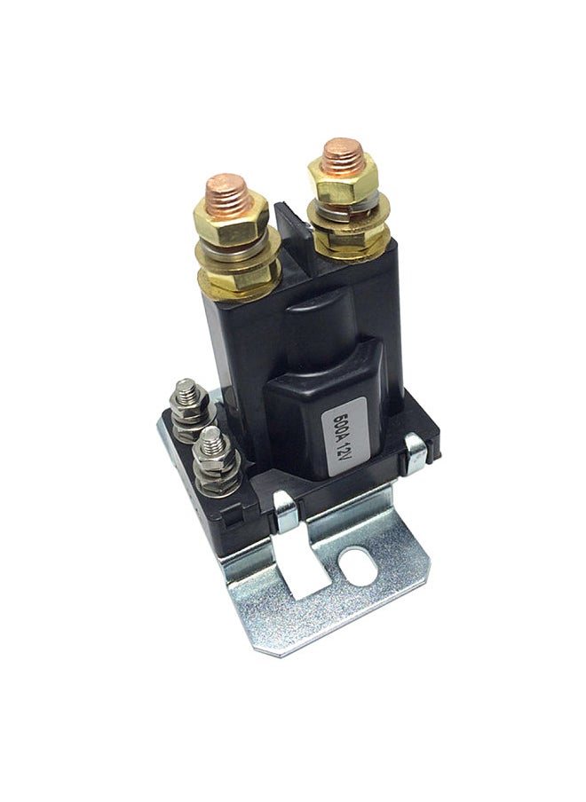 12VDC 500A AMP Heavy Current 4 Pin SPST Car Auto Start Relay Contactor Double Batteries Isolator Off On Control for Multi-battery system Forklift Engineering Automotive