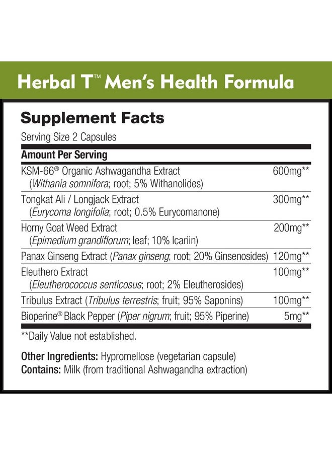 DailyNutra Herbal T Men’s Health Formula Supplement for Endurance, Vitality, & Healthy Aging - with KSM-66 Ashwagandha, Tongkat Ali, Tribulus, Eleuthero, & Horny Goat Weed (3-Pack)  - Image 5