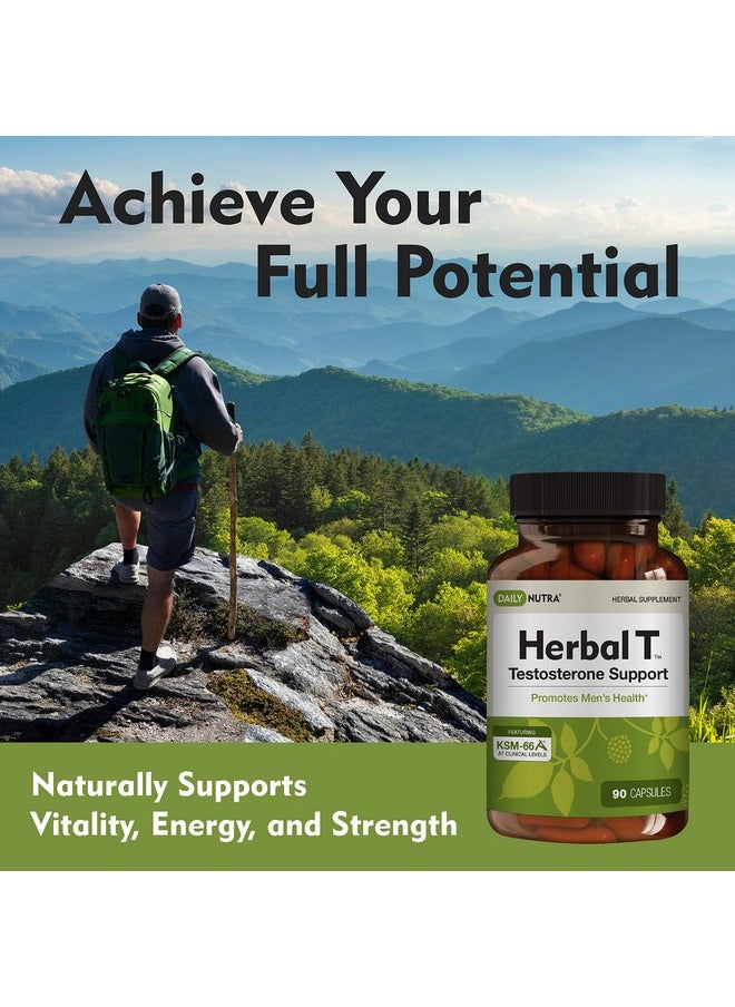 DailyNutra Herbal T Men’s Health Formula Supplement for Endurance, Vitality, & Healthy Aging - with KSM-66 Ashwagandha, Tongkat Ali, Tribulus, Eleuthero, & Horny Goat Weed (3-Pack)  - Image 2