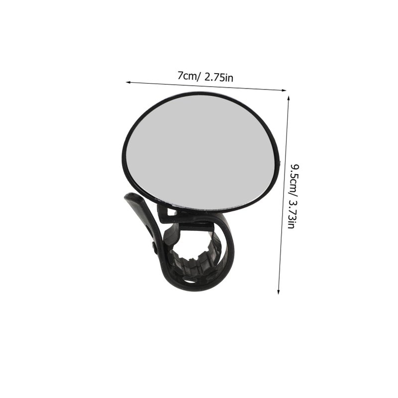 2Pcs Black Rear View Mirror for Bicycle Tricycle Road Bike Cycling Accessory - Image 3