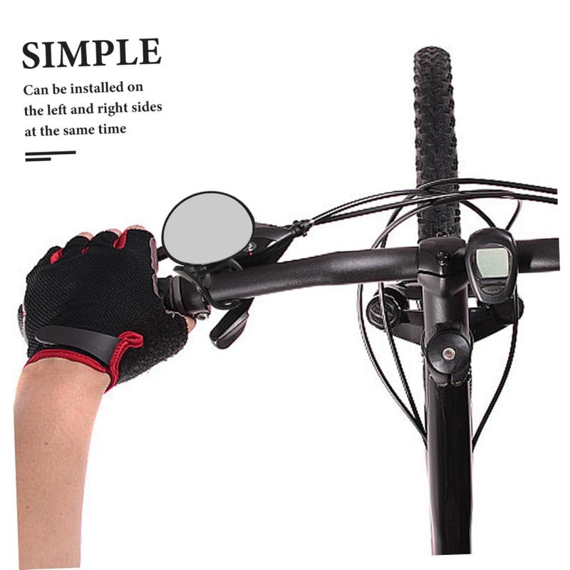 2Pcs Black Rear View Mirror for Bicycle Tricycle Road Bike Cycling Accessory - Image 5