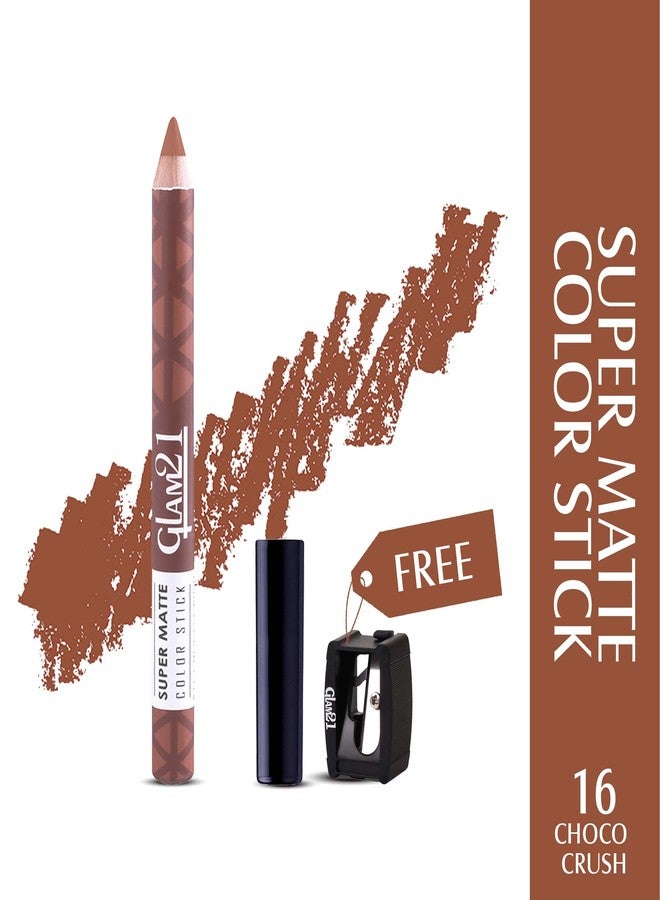 Glam 21 Glam21 Super Matte Colorstick Lipstick|Natural Wooden Lipstick | Long Lasting | Ultra Pigmented | Light Weight -3.5 Gm | 16-Choco Crush - Image 3