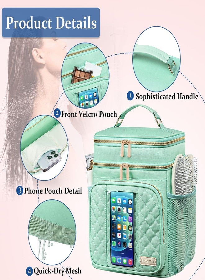 Romenrita Large Toiletry Bag for Women Men,Waterproof Portable Shower Caddy for College Dorm,Bathroom Bag, Quick Dry Shower Bag Hanging Toiletry Bags for For Full Sized Toiletries And Cosmetics - Image 4