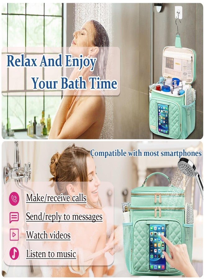 Romenrita Large Toiletry Bag for Women Men,Waterproof Portable Shower Caddy for College Dorm,Bathroom Bag, Quick Dry Shower Bag Hanging Toiletry Bags for For Full Sized Toiletries And Cosmetics - Image 2