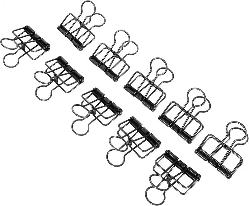 Operitacx 10pcs Medium Black Alloy Binder Clips Metal Paper Clamps for Office Document Organization and School Paperwork - Image 1