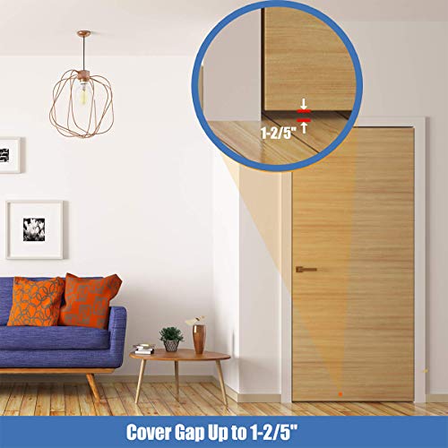 Suptikes Upgraded Door Draft Stopper for Large Gap,Widened Door Sweep Seal Gap Up to 1.4" for Interior, Exterior and Garage Doors- Keeping Draft,Dust, Noise, Unwanted Light and Pests Out, 3" W x 37" L,White - Image 3