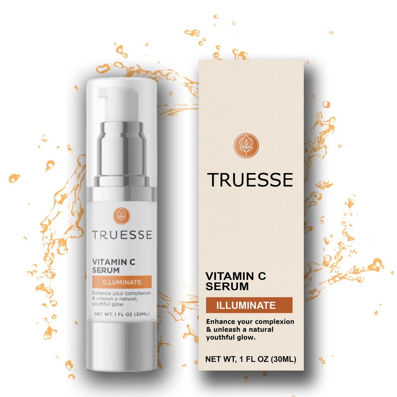 Truesse TRUESSE Ayurvedic Vitamin C Serum  Antioxidant Powers to Heal and Restore Skin for the Perfect Daily Glow  Hyaluronic Acid for Hydration 