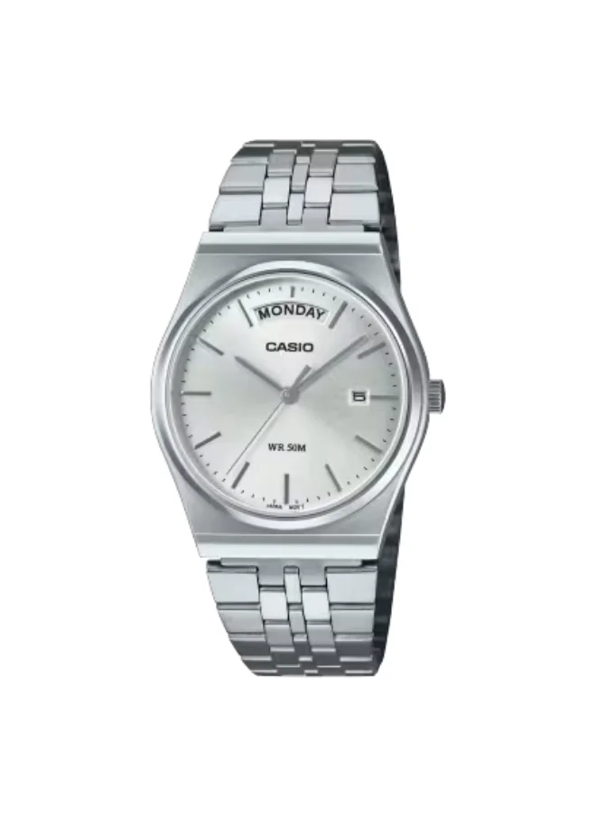 CASIO Men's Analog Display Watch With Silver Stainless steel Strap - MTP-B146D-7AVDF