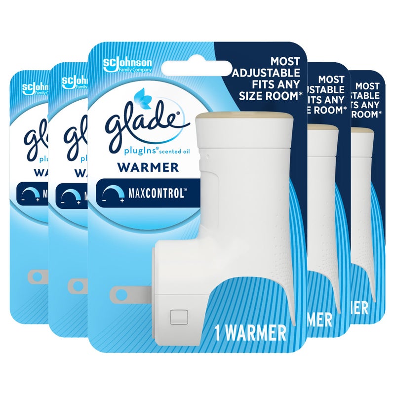 Glade PlugIns Air Freshener Warmer, Scented and Essential Oils for Home and Bathroom, Up to 50 Days on Low Setting, 5 Count - Image 1
