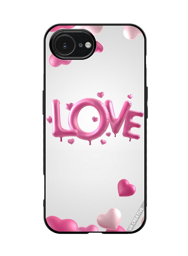 VR CREATIVE Protective Case Cover For Apple iPhone 16e Love And Heart Balloons Design Multicolour
