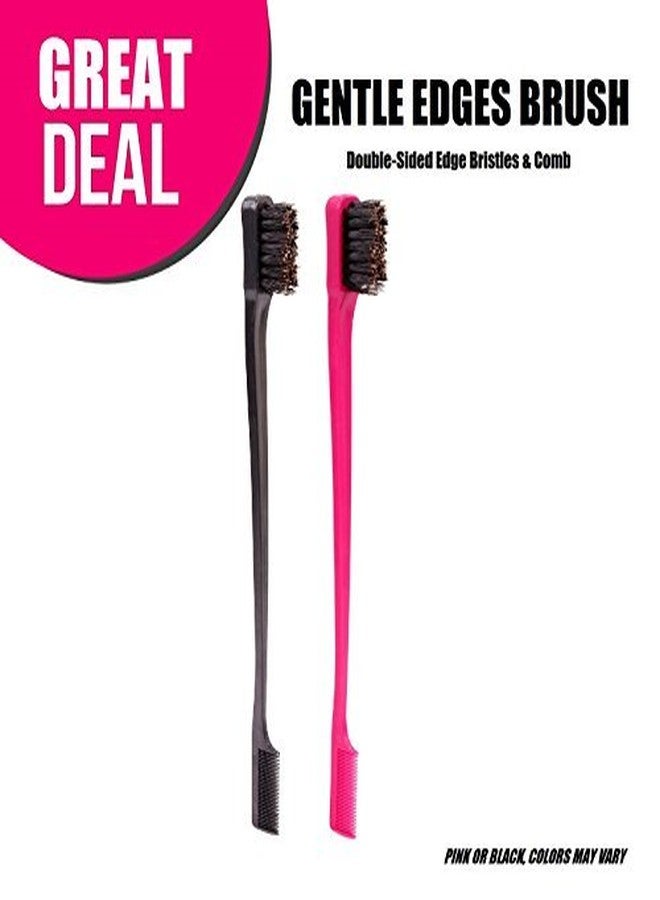 Response Gentle Edges Brush, Double-Sided Edge Bristles & Comb 2-in-1,(Colors may vary, One Brush) Same as Camryn's BFF - Image 2