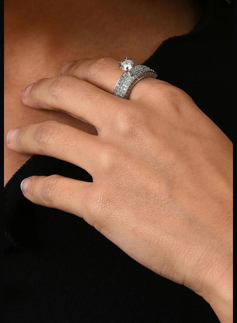 SOHI Silver Plated Trendy Ring