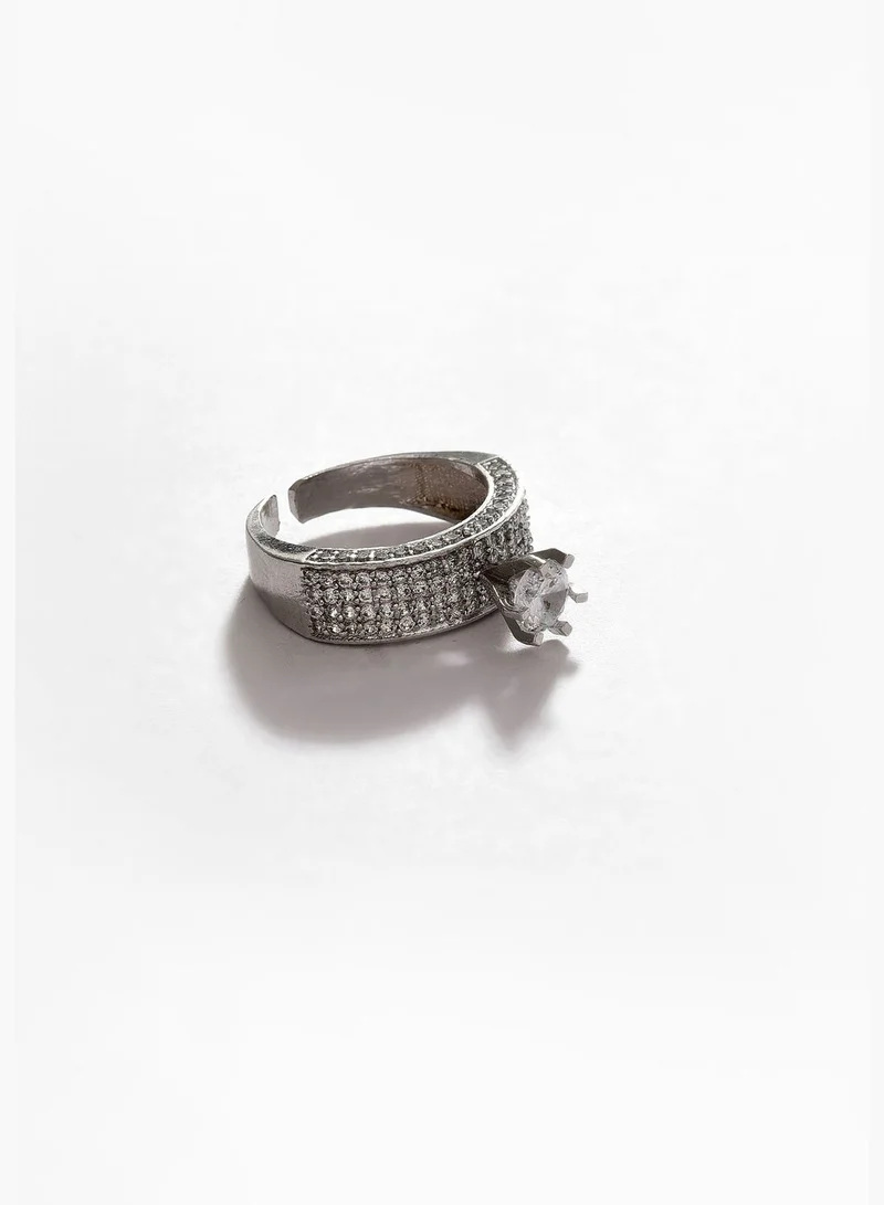 SOHI Silver Plated Trendy Ring