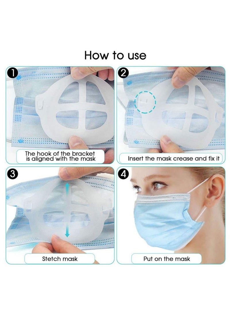 9 Pcs 3D Face Mask Bracket Inner Support Frame to Breath Plastic Guard Under Reusable Washable Prevent Lipstick Stick on