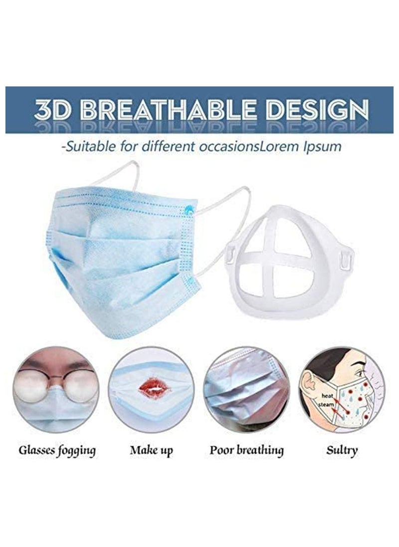 9 Pcs 3D Face Mask Bracket Inner Support Frame to Breath Plastic Guard Under Reusable Washable Prevent Lipstick Stick on