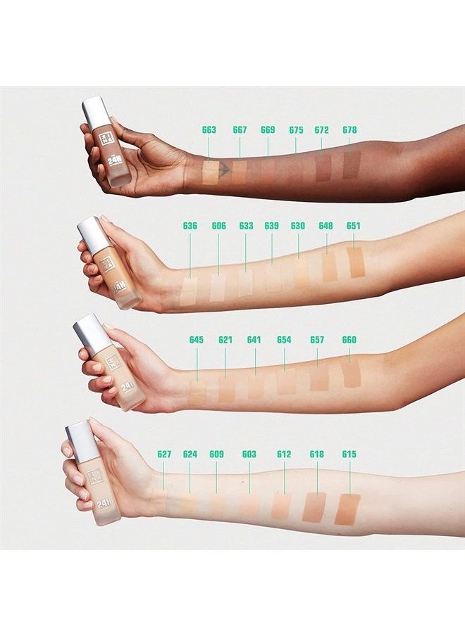 3INA 3INA The 24H Foundation 624-24H Long-Wearing Formula - Medium To High Buildable Coverage - Smooth Matte Finish - Expanded Shade Selection - Waterproof, Cruelty Free, Vegan Makeup - 1.01 Oz  - Image 3