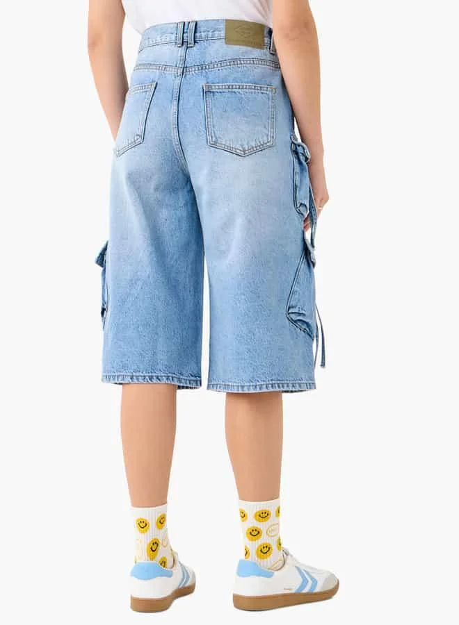 Lee Cooper Lee Cooper Relaxed Fit Denim Shorts with Pockets