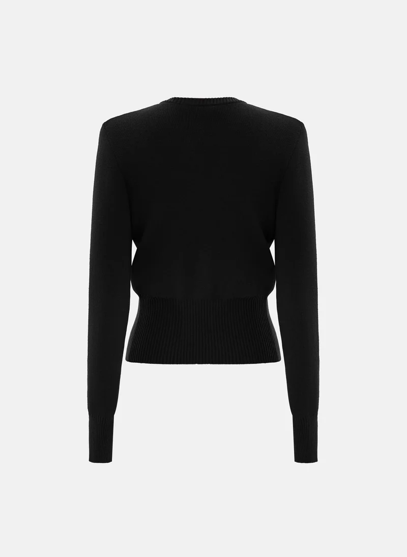 Lichi  Knitted cardigan with golden buttons for Women | Best Price UAE