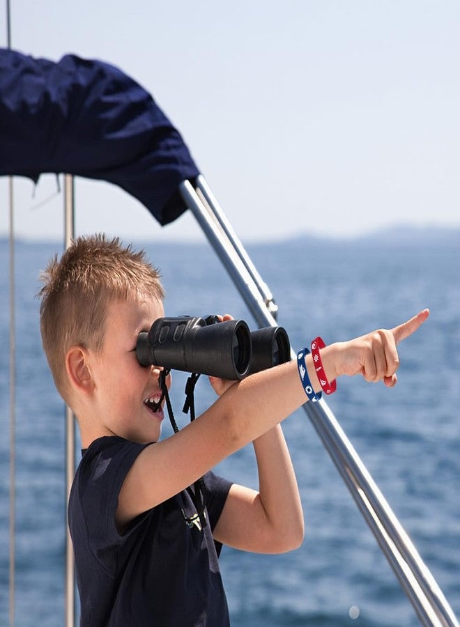 CupaPlay 24PCS Nautical Rubber Bracelet Silicone Wristbands-Nautical Themed Party Supplies Decorations Coastal Beach/Birthday /Classroom School Prizes Rewards Favors - Image 5