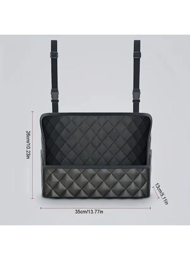 Pu Leather Car Seat Back Organizer Heavy Duty No Pocket Adjustable Armrest Tablet Cup Holders Phone Pockets Hanging Storage Box - Image 4