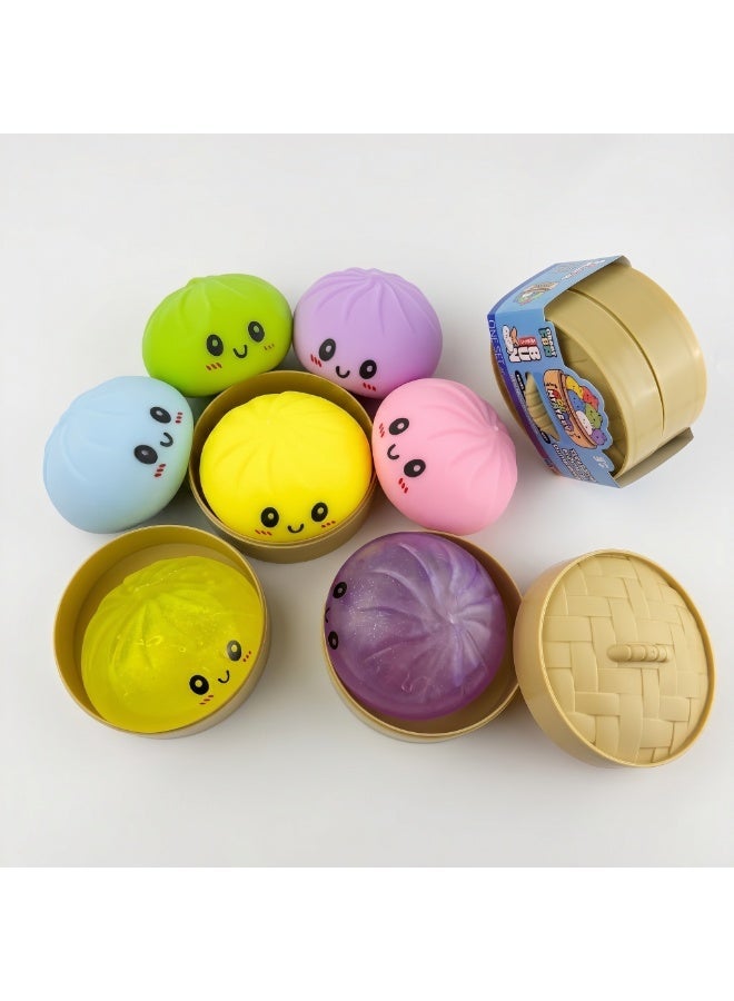 CRAZY FUN Viral Dumpling Squishy Toy – Mystery Bun 1 Pc | Surprise Squishy Dumpling with Glitter & Ultra Rare Golden Collectible | Odorfree, Original Viral Soft Squeeze Toy for Kids 3+ - Image 3