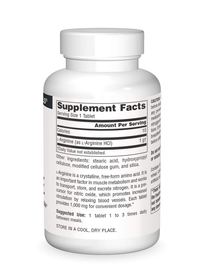 Source Naturals Larginine 1000 Mg Free Form 50 Tablets - Image 3