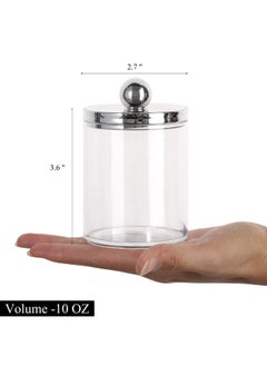 10 Oz Cotton Swab Ball Pad Holder  Qtip Apothecary Jar  Clear Bathroom Containers Dispenser For Storage 3 Pack - pzsku/Z7092F5C6C95DB833CF25Z/45/_/1720082779/4646c679-6708-452a-b1b0-021e64373d4d