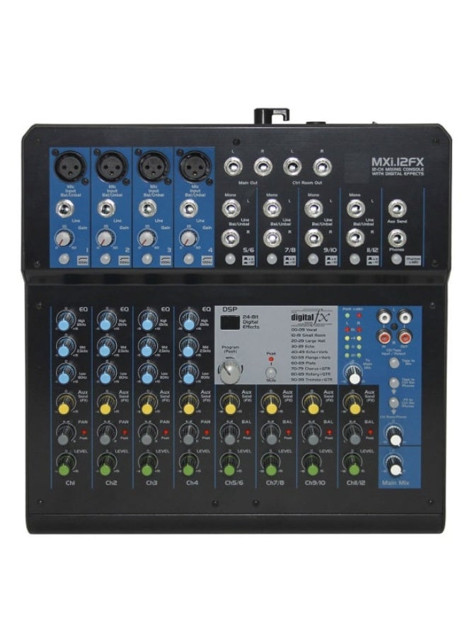 Unistar MXi.12FX 12 Input Mixer , 24-bit Digital FX Processor - Image 1