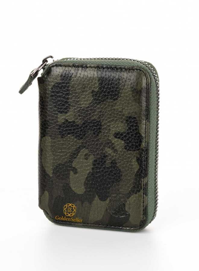 GoldenSeller Golden Seller Army Green Zipper Wallet - Image 1