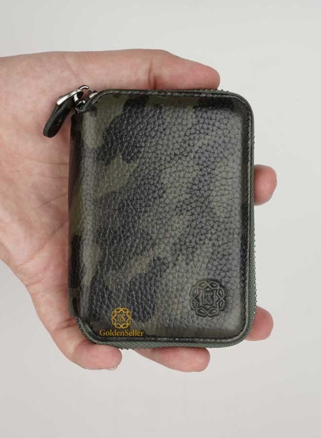GoldenSeller Golden Seller Army Green Zipper Wallet - Image 3