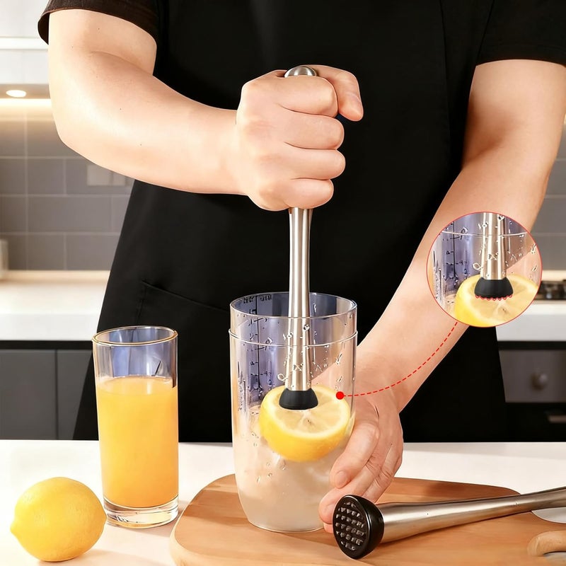 Dancepanda Muddler for Cocktails,Stainless Steel Muddler Tool for Bar and Drink,Fruit Smasher - Image 4