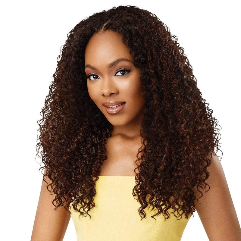 Outre Premium Synthetic ConvertiCap Wig Curly KO 2 Dark Brown