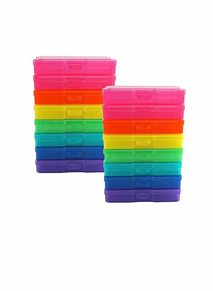 Transparent Photo Case 4 x 6 Photo Box Storage - 16 Inner Photo Keeper Photo Organizer Cases Photos Storage Containers Box for Photos (Multi-Colored) - Image 3
