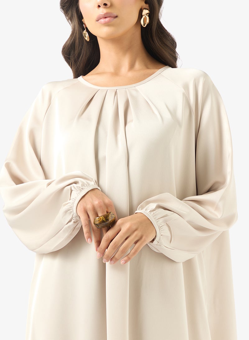 BCBG Crew Neck Pleated Maxi - Image 3