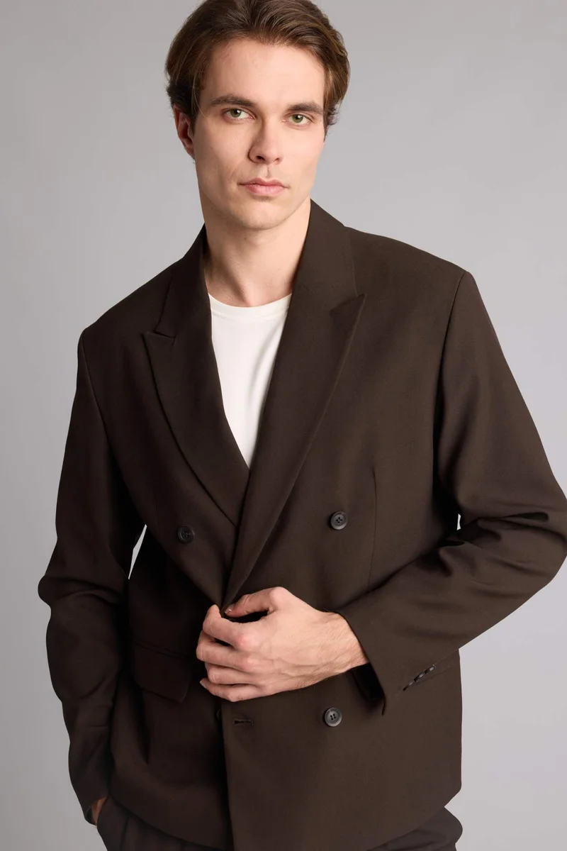 ديفاكتو Regular Fit Jacket Collar Blazer