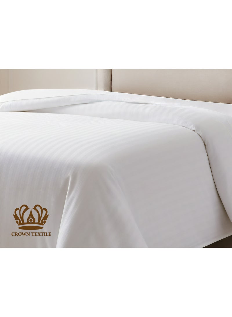 CROWN TEXTILE 4-Piece Hotel Single Cotton Duvet Cover Set with Microfiber Filling, Sheet Size 120*200 - Image 2