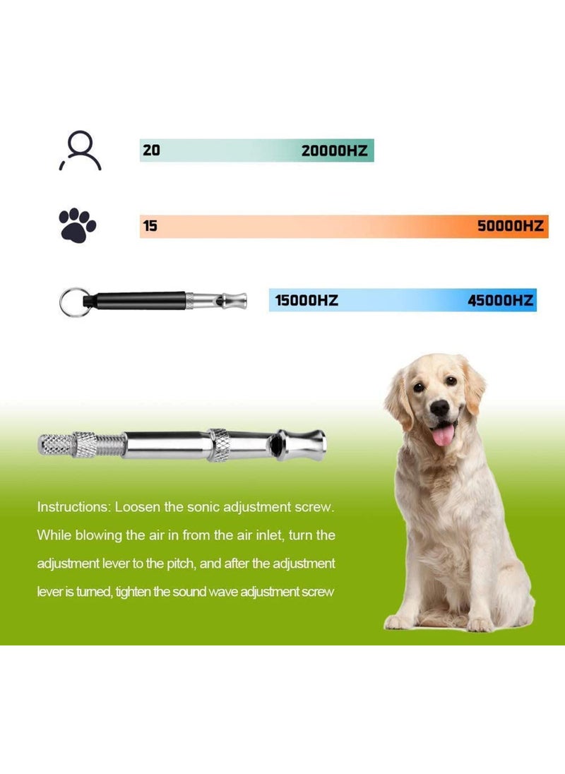 MissTiara - 2 Piece Professional Ultrasonic Dog Whistles With Lanyard and Dog Training Clickers For Recall Stop Barking Adjustable Frequencies Proven Results Pet Training Set - Image 1