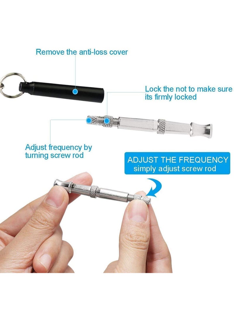 MissTiara - 2 Piece Professional Ultrasonic Dog Whistles With Lanyard and Dog Training Clickers For Recall Stop Barking Adjustable Frequencies Proven Results Pet Training Set - Image 1