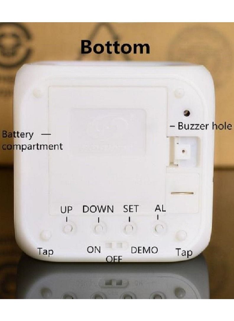 Toshionics - 7 Colours Changing Digital LCD Display Alarm Clock  with Temperature and Date - Image 1