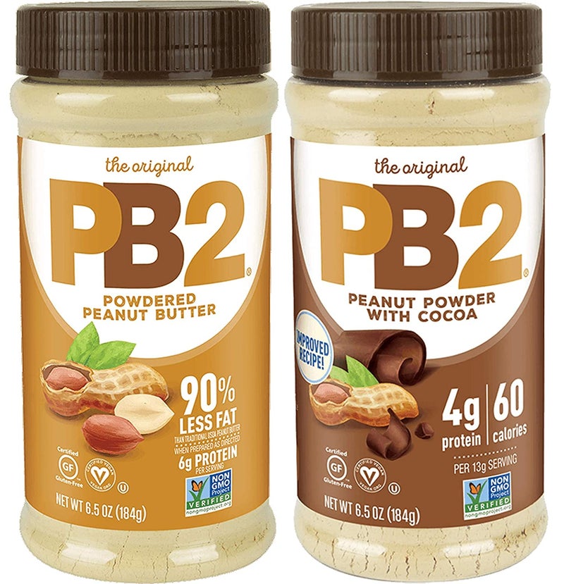 PB2 Powdered Peanut Butter Bundle, Keto Diet, Gluten Free, Mix in Protein Shakes & Smoothies, Low Carb, Original Peanut Butter & Peanut Butter Cocoa Flavors (2 Jars - 6.5 Oz Each) - Image 1