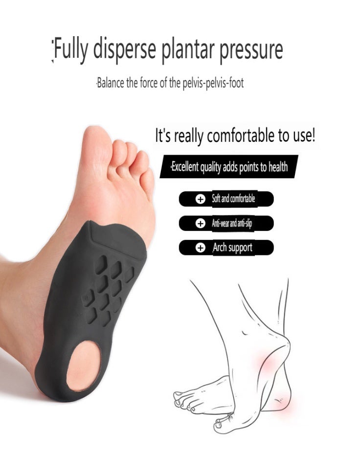 XO leg shape correction insole, inward and outward varus, flat feet, TPR support, anti-collapse correction half-size insole - Image 2