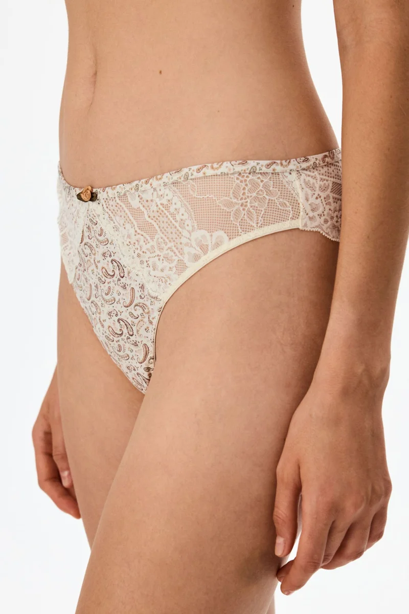 بنتي PENTI Lace Detail Brazilian Briefs