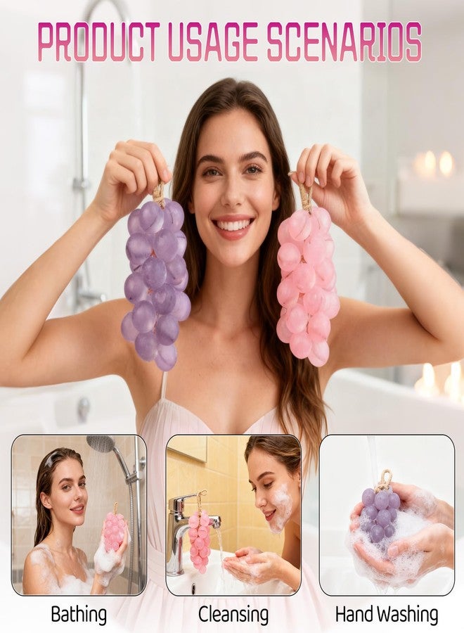 HDFDREO Grape Soap,Grape Soap On A Rope,Handmade Grapes Cluster Shaped Soaps,Decorative Soaps Bars,DIY Exquisite Home Decor and Gift Choice for Washing Hands and Fresh Air Men Women (1, Purple) - Image 4