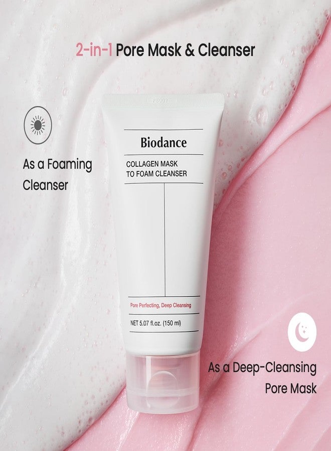 BIODANCE Collagen Mask To Foam Cleanser, 2-in-1 Pore Care and Hydrating Foaming Facial Cleanser for Sensitive Skin, Gentle Face Wash, Korean Skin Careㅣ5.07 fl. oz. (150 ml) (Pack of 2) - Image 3