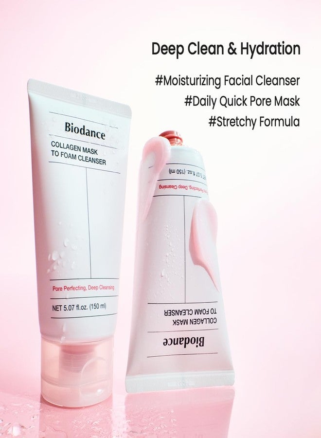BIODANCE Collagen Mask To Foam Cleanser, 2-in-1 Pore Care and Hydrating Foaming Facial Cleanser for Sensitive Skin, Gentle Face Wash, Korean Skin Careㅣ5.07 fl. oz. (150 ml) (Pack of 2) - Image 2